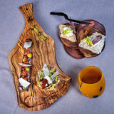 Olivenholz Steakbrett mit Saftrille "The Smokey BBQ", 40-43cm