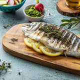 Olivenholz Servierbrett 2er Set 35cm "The Catania Rustic Board"