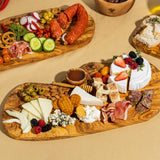 Olivenholz Servierbrett 2er Set 35cm "The Catania Rustic Board"