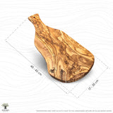 Olivenholzbrett "The Rustic BBQ" ohne Saftrille, 40-43cm