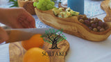 Olivenholz Servierbrett 2er Set 45cm "The Catania Rustic Board"