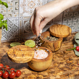 Boîte à sel et à épices avec fermeture magnétique "Salt & Pepper"