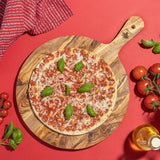 Olivenholz Pizzabrett  "Magherita"