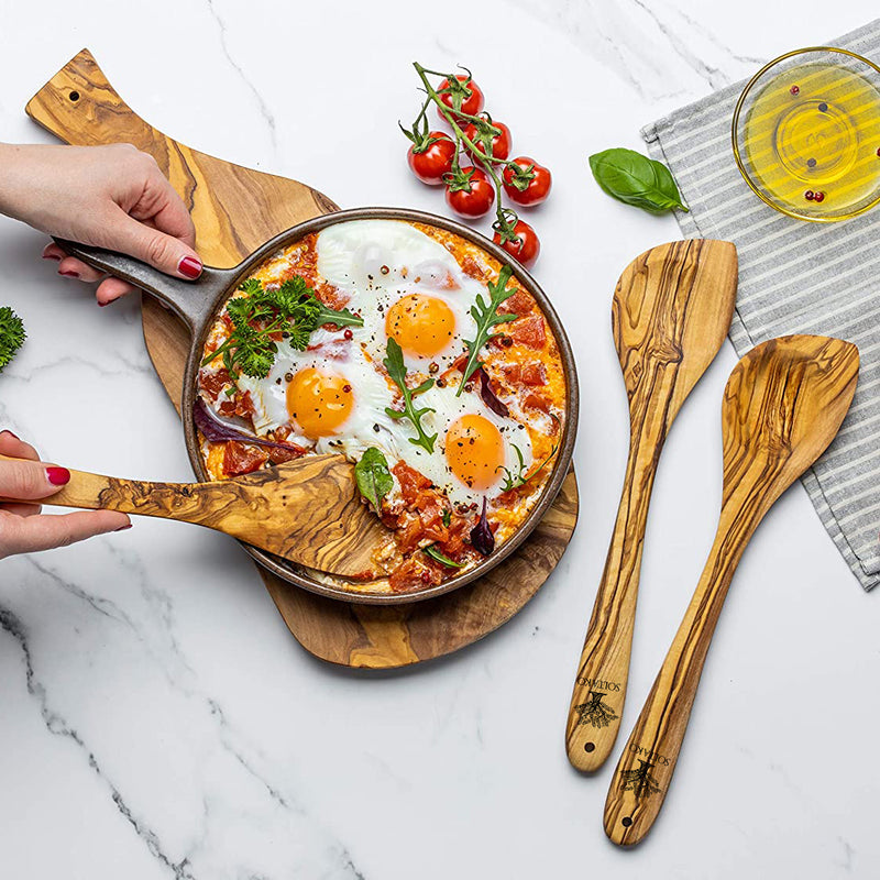 Cuillère de cuisine en bois d'olivier