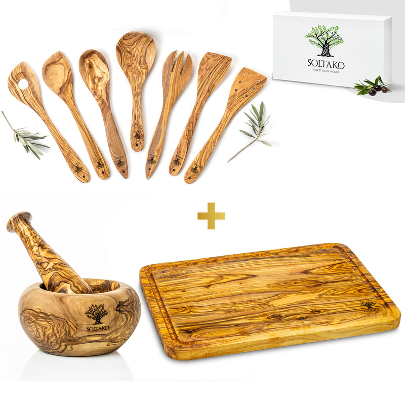 Bundles The Sicilian mortar 14 cm + The wood master L + Le Gourmet