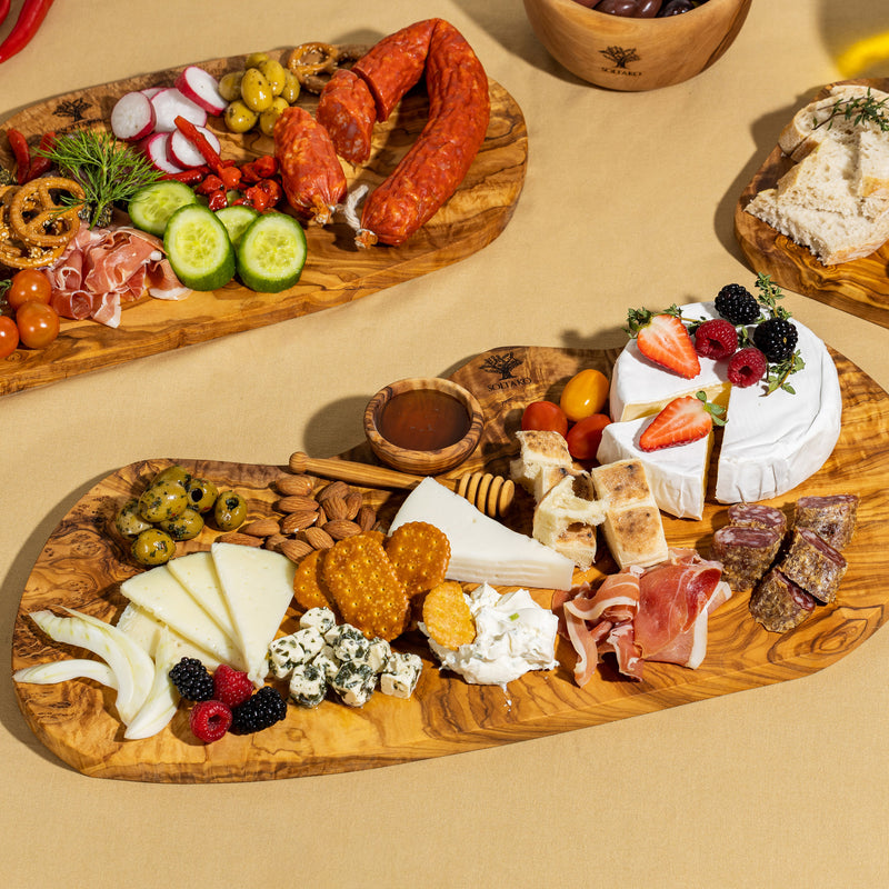 Plateau de fromage rustique, Set de 2 "THE CATANIAN RUSTIC BOARD"