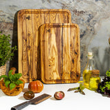 Solid Cutting board with juice Groove "The Wood Master" set of 2