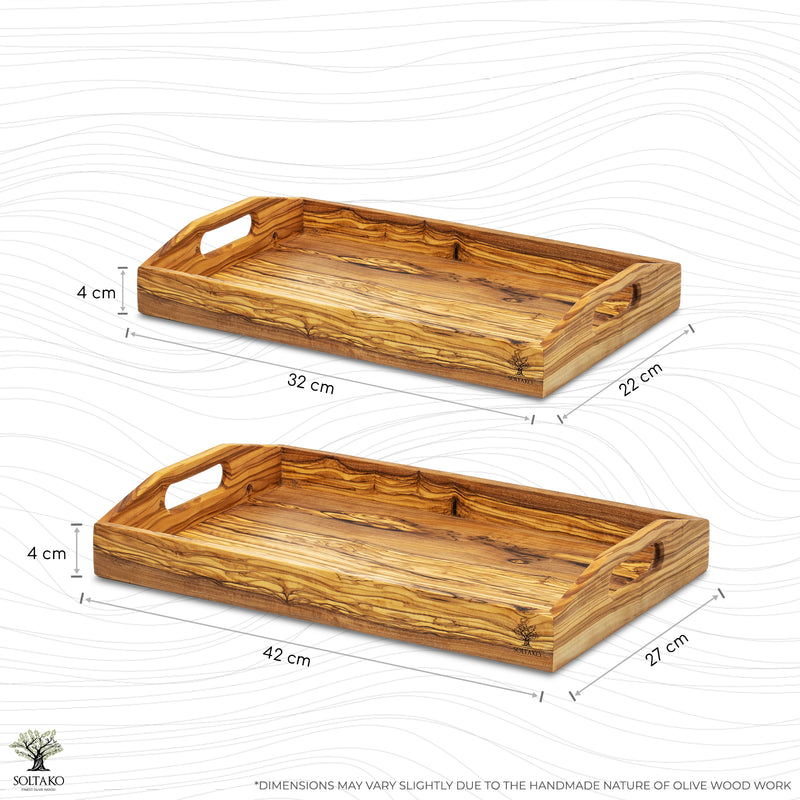 Breakfast tray | Serving platter with handle "Bonjour