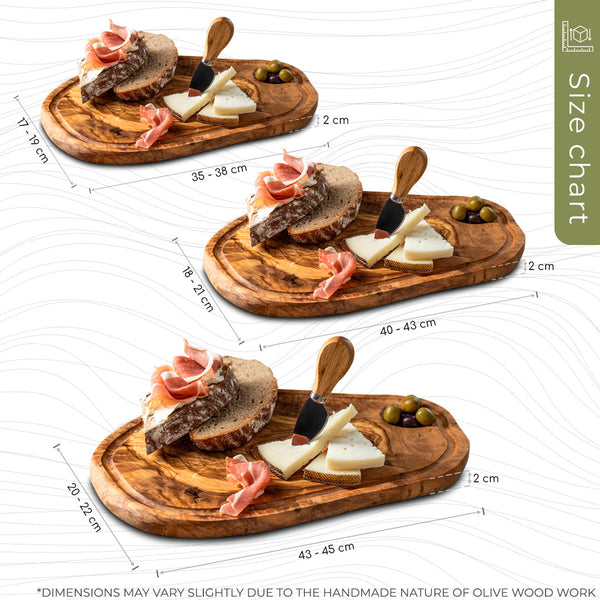 Rustic chopping board with juice groove "Côte d'Azur