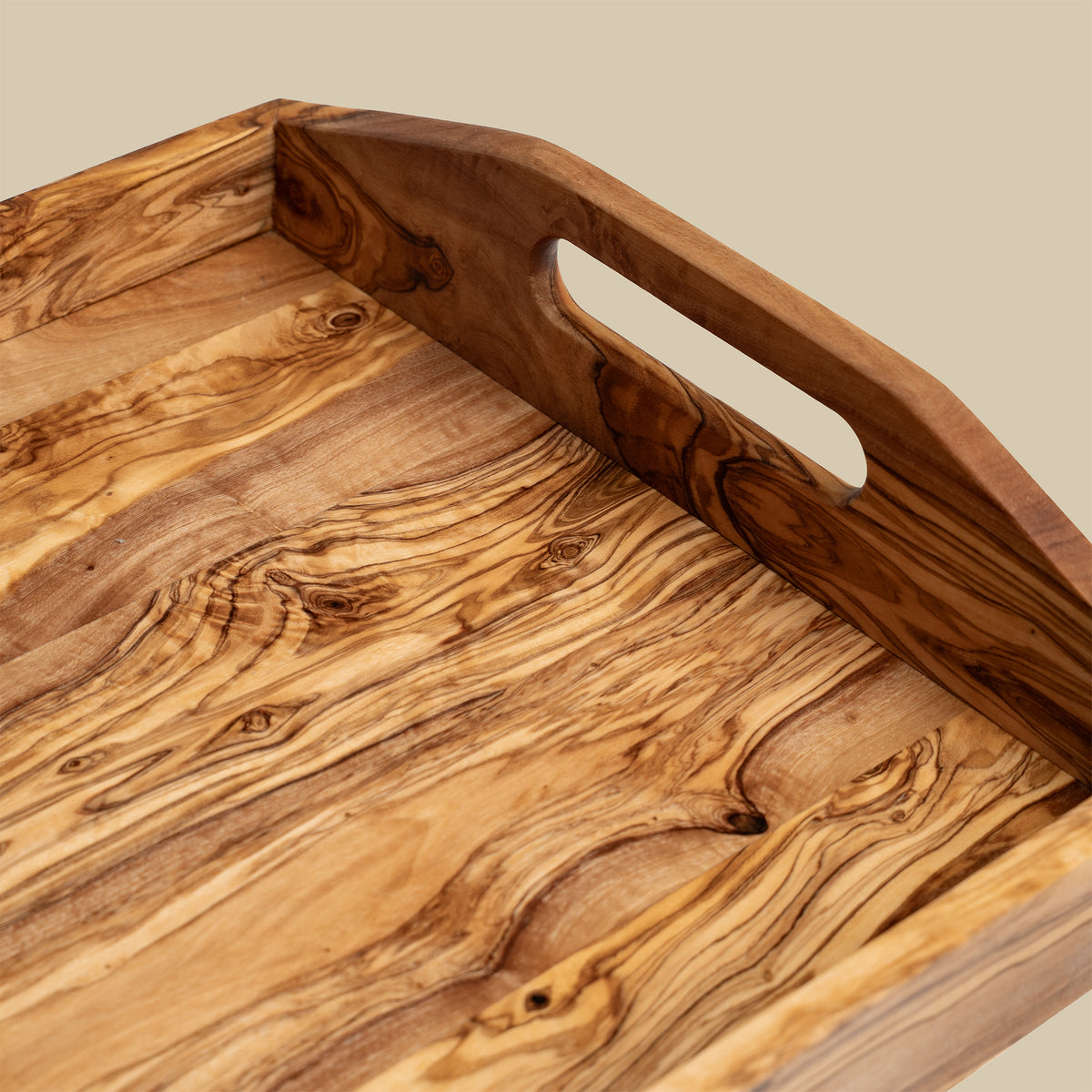Olive Wood Tray Bonjour