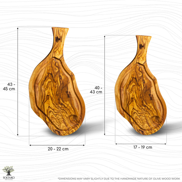 Cutting board with juice groove and handle "The Smokey BBQ