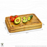 Rectangular Cutting board with juice goove Set of 2 "The Wood Master"