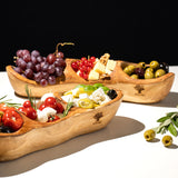 Tapas bowl with compartments set of 2 "La Bodeguita