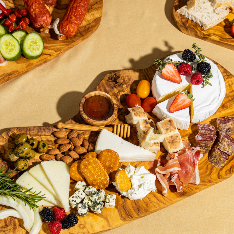 PLATEAU DE FROMAGE RUSTIQUE, SET DE 3 "THE CATANIAN RUSTIC BOARD"