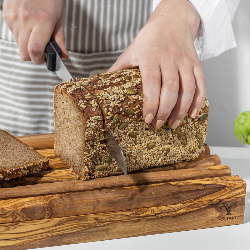 Planche à pain avec ramasse miettes"Ciabatta"