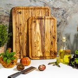 Rectangle cutting board with juice groove "The Wood Master